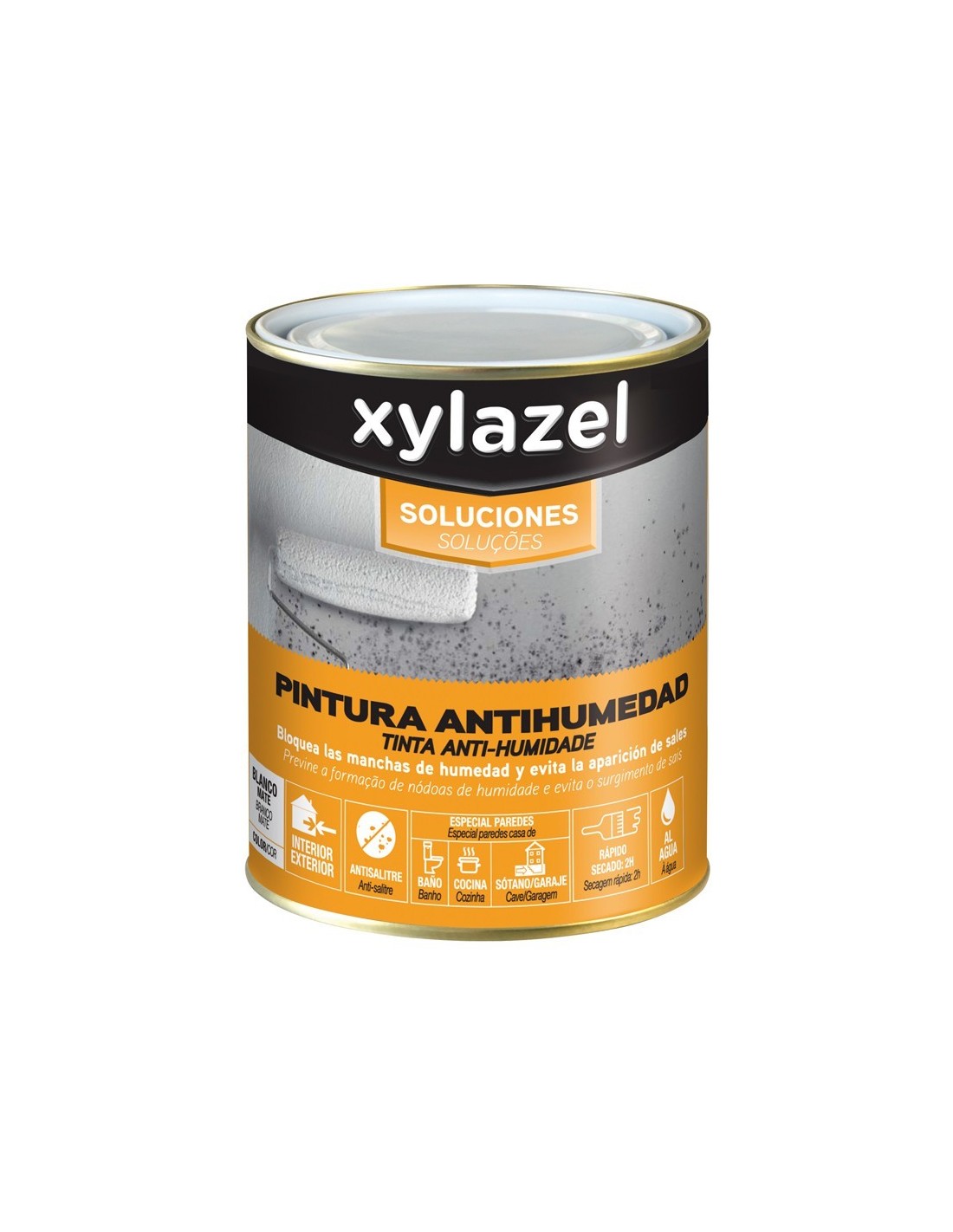 Xylazel Soluciones Pintura Antihumedad al Agua Blanco 750 ml